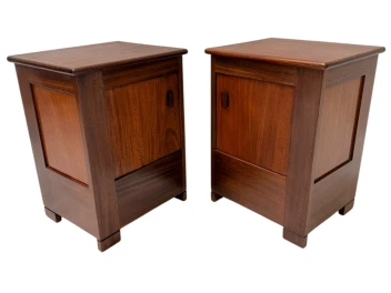 Art Deco Modernist Nightstands by J.A. Muntendam for L.O.V. Oosterbeek, 1920s